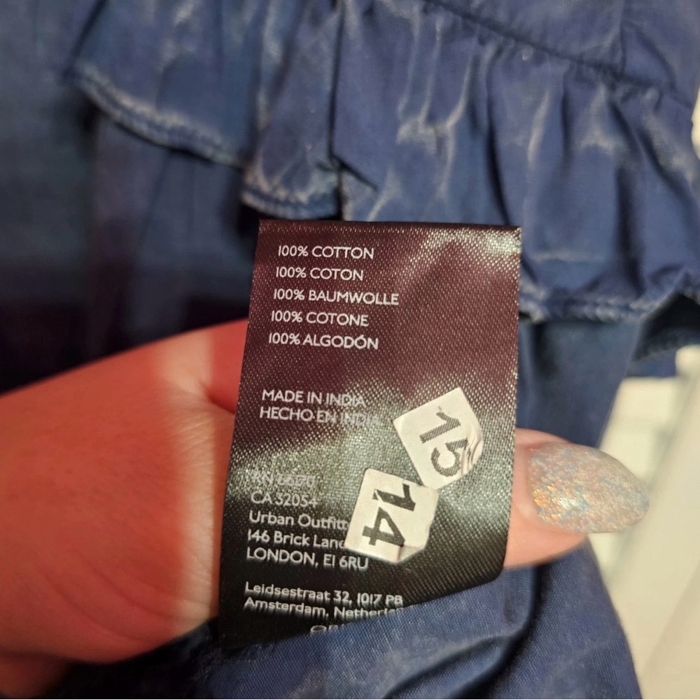 Anthropologie - Denim Layered High Low Dress - Picture 9 of 12